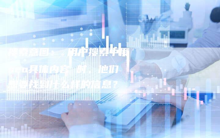 搜索意图： 用户搜索中俄seo具体内容 时，他们想要找到什么样的信息？