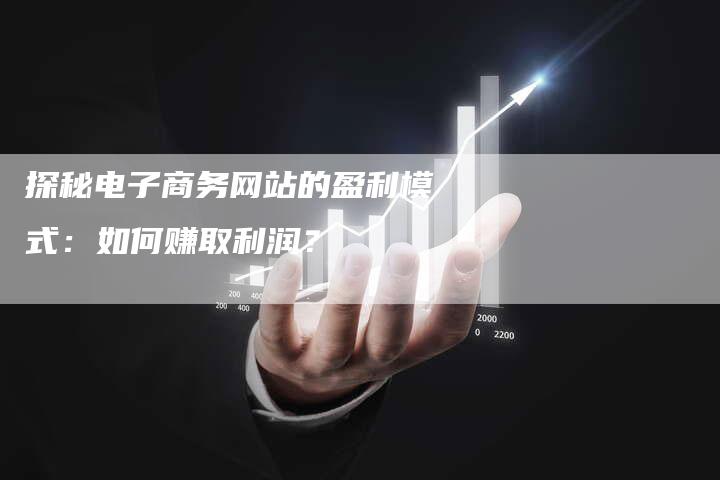 探秘电子商务网站的盈利模式：如何赚取利润？